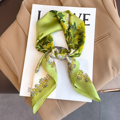 Soft Plaid Scarf for Women Neck Hair Accessory