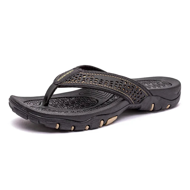 Men's Waterproof Beach Flip Flops - Breathable Summer Shoes
