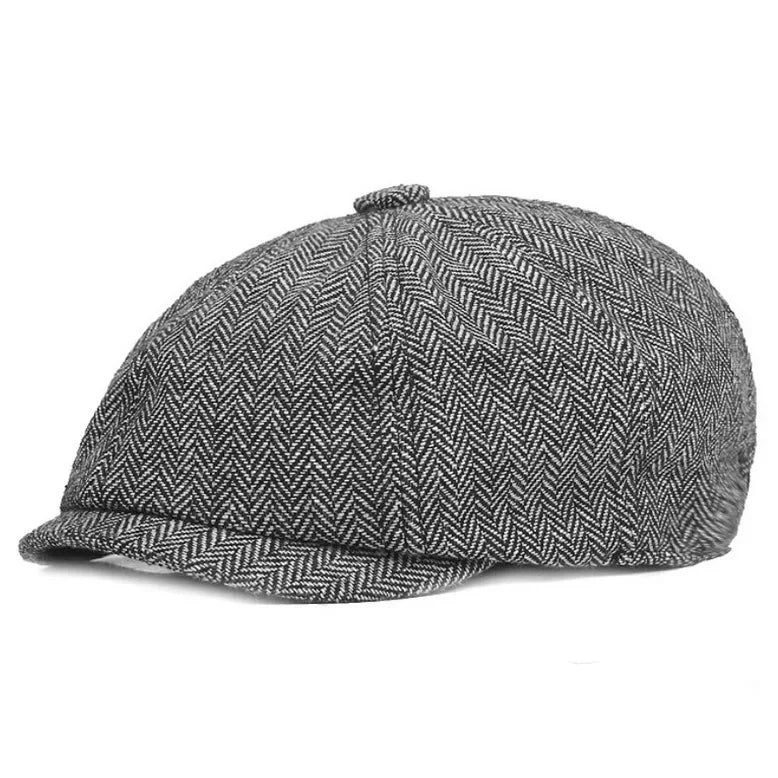 Classic Wool Newsboy Cap - Traditional Unisex Hat