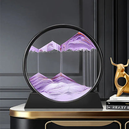 Decorative Glass Hourglass With Colorful Moving Sand - BritishElegance