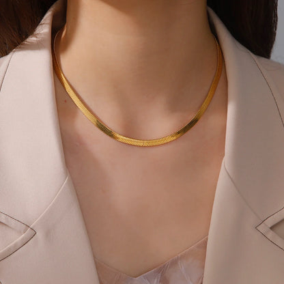 Luxury Silver Tone Snake Chain Necklet