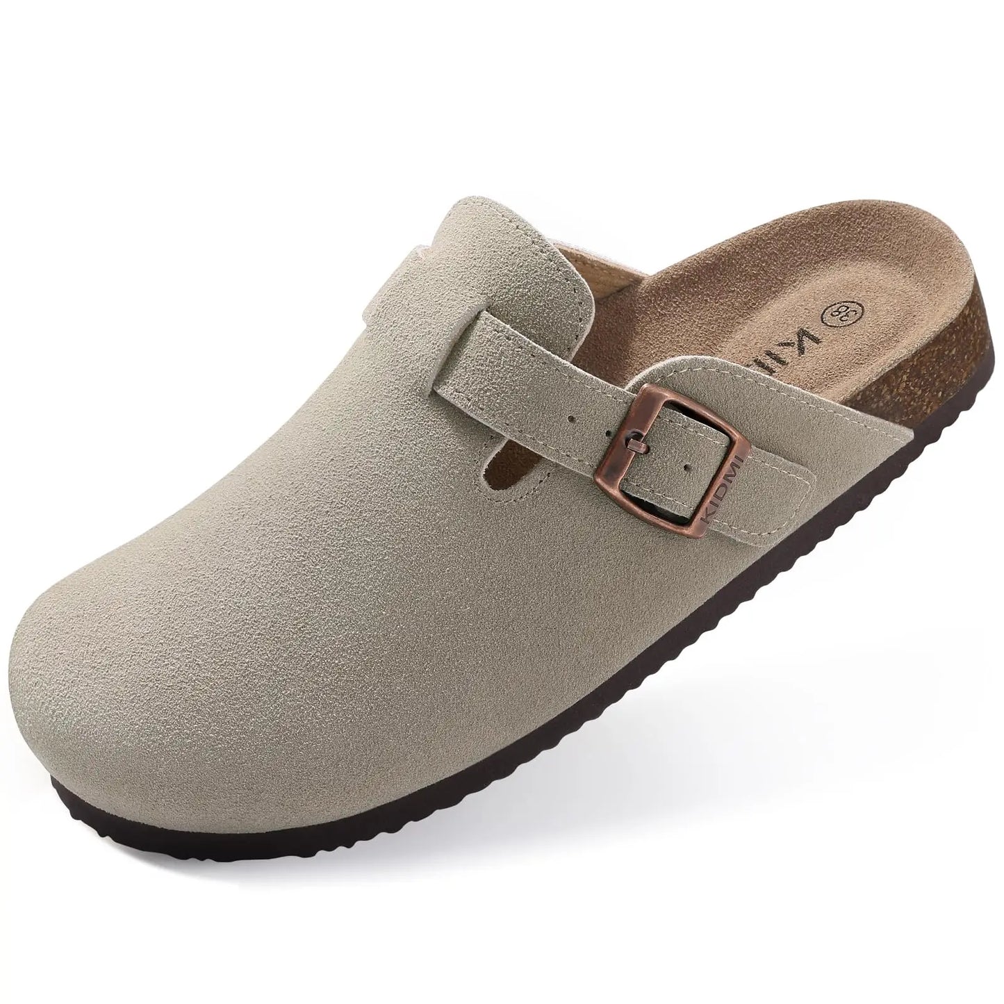 Cozy Women's Cork Footbed Slippers with Grip Soles