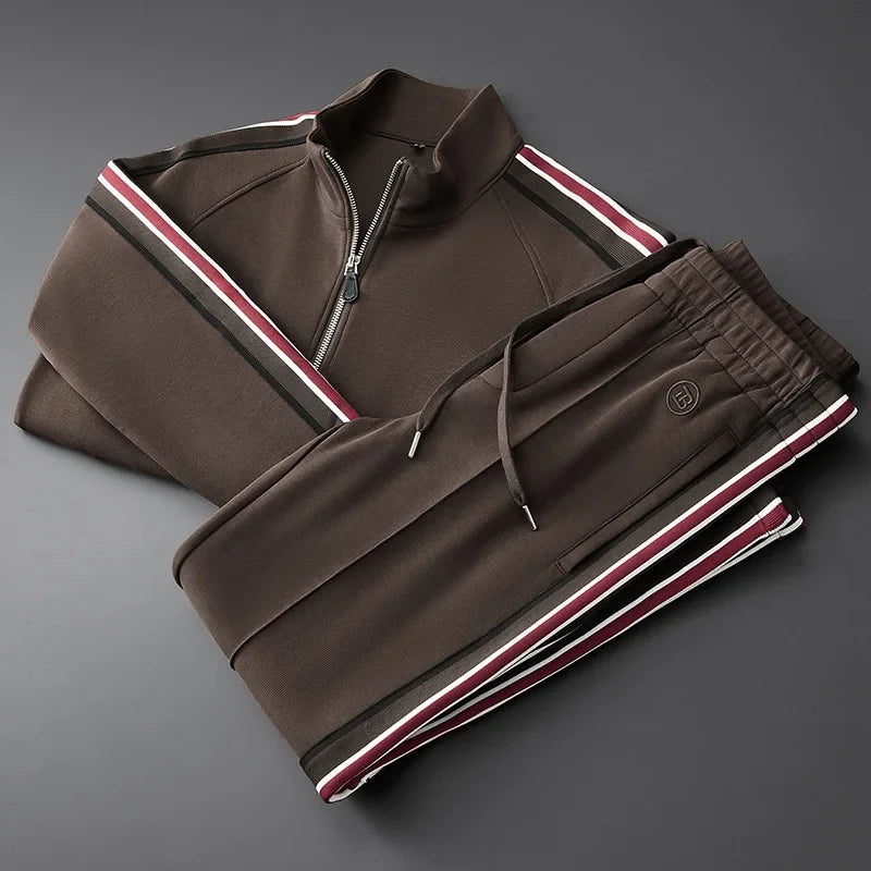 Premium Men's Athletic Hooded Tracksuit Set