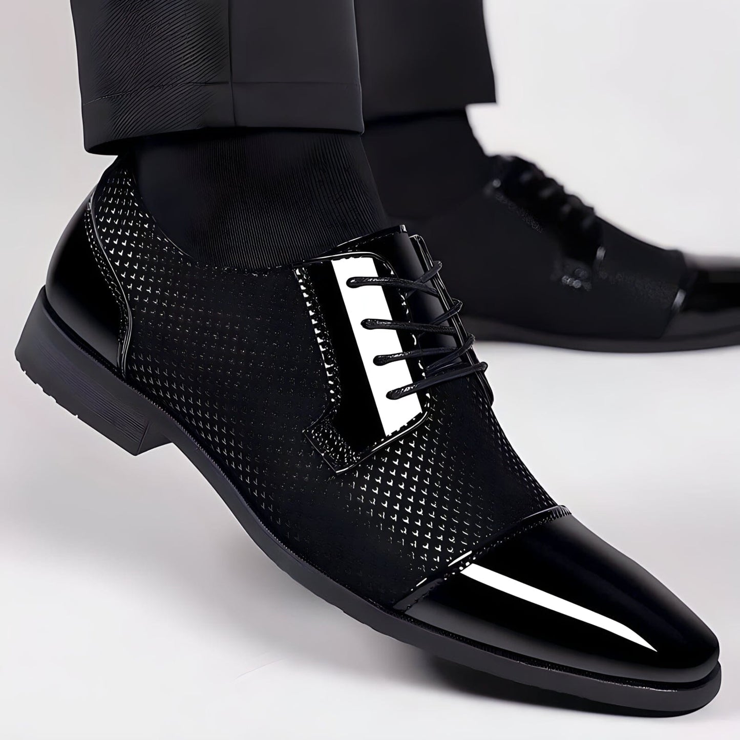 Comfortable Vegan Leather Slip-Resistant Men's Shoes - BritishElegance