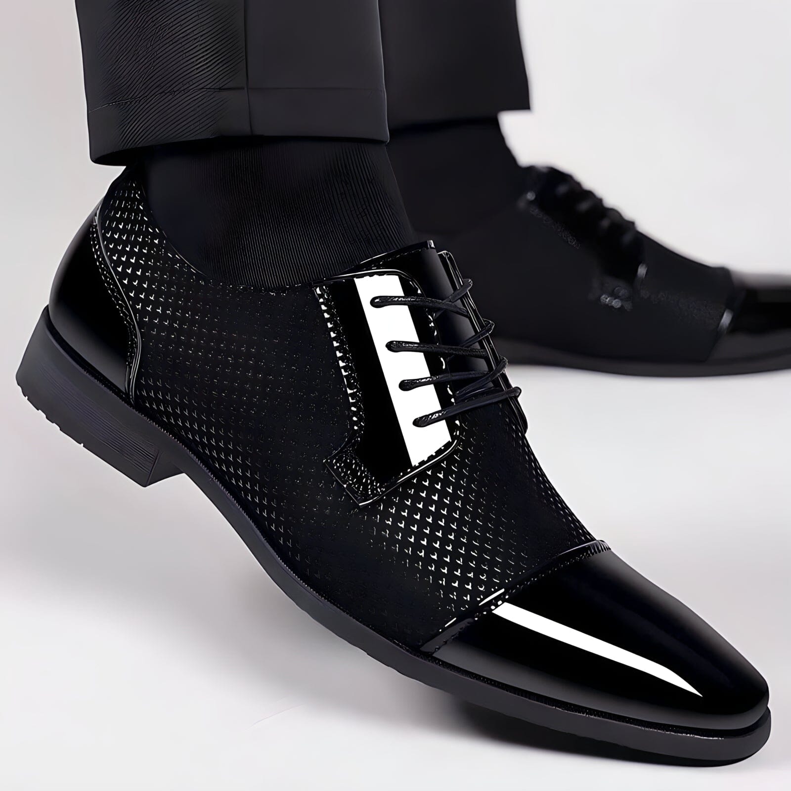 Comfortable Vegan Leather Slip-Resistant Men's Shoes - BritishElegance