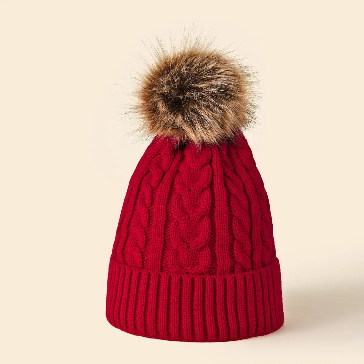 Soft Fuzzy Winter Beanie for Ladies