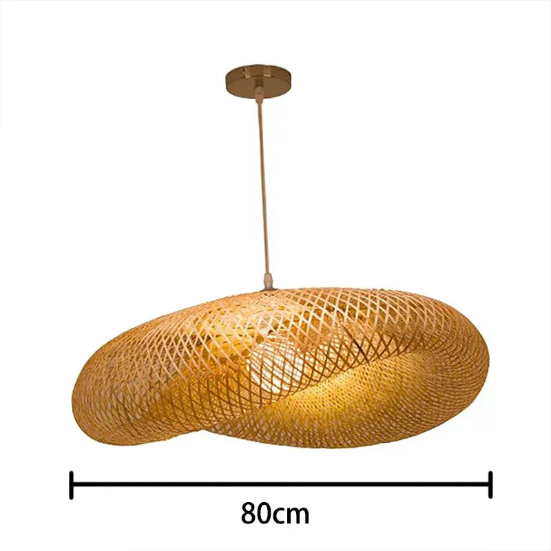 Natural Bamboo Pendant Light Fixture