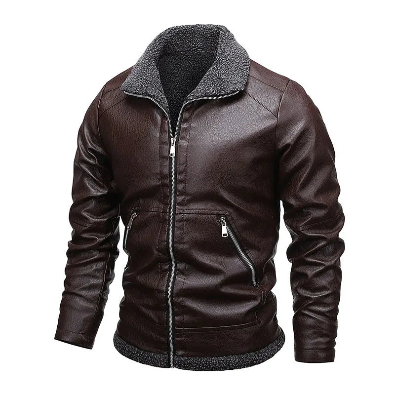 Men's Fitted Premium Leather Biker Jacket