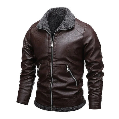 Men's Fitted Premium Leather Biker Jacket