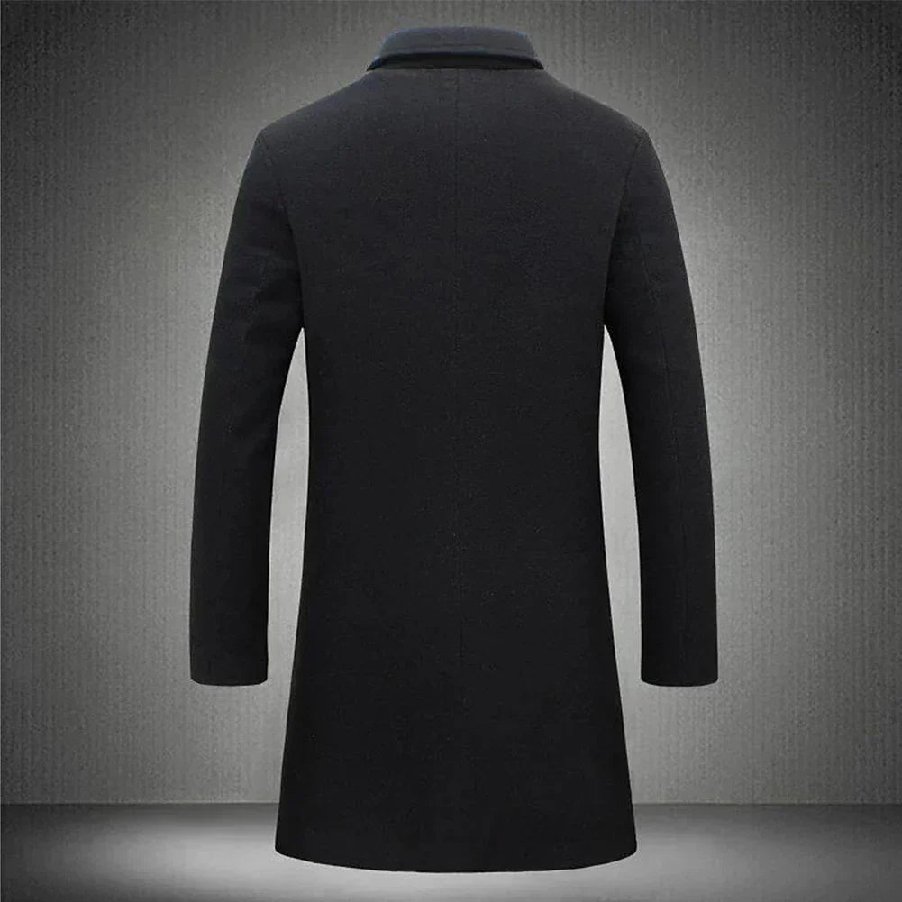 VogeLuxe | Men’s Tailored Mid Length Overcoat
