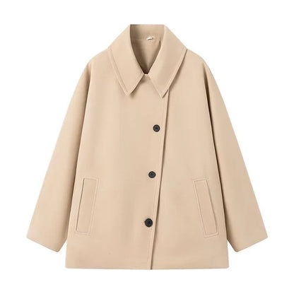 Large Synthetic Wool Parka Coat