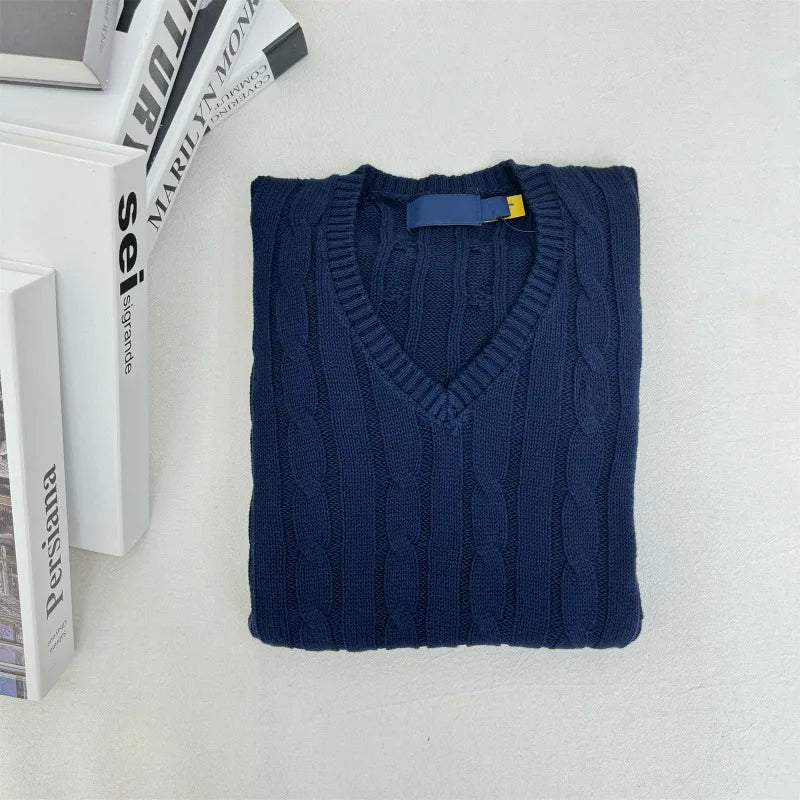 Relaxed Fit Crew Neck Casual Sweater - VogeLuxe