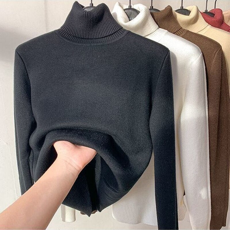 Cozy Winter Knit Turtleneck Sweater