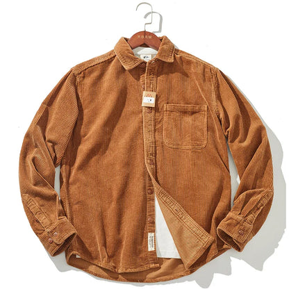 Warm Corduroy Mens Jacket - Fitted Winter Coat