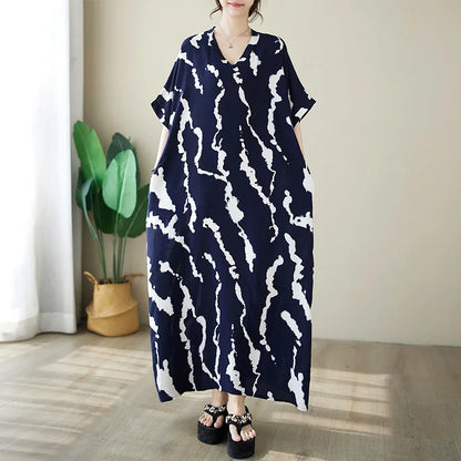 Free-Spirited Global Maxi Sundress - Relaxed Casual Wear