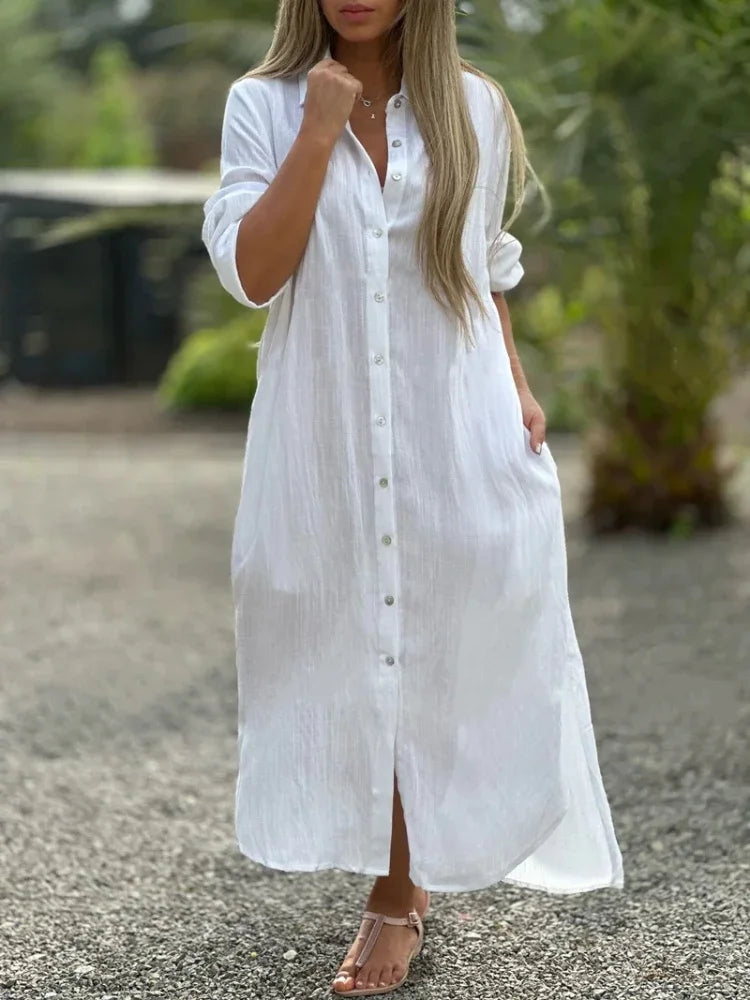 Pretty Lightweight Natural Summer Dress for Women