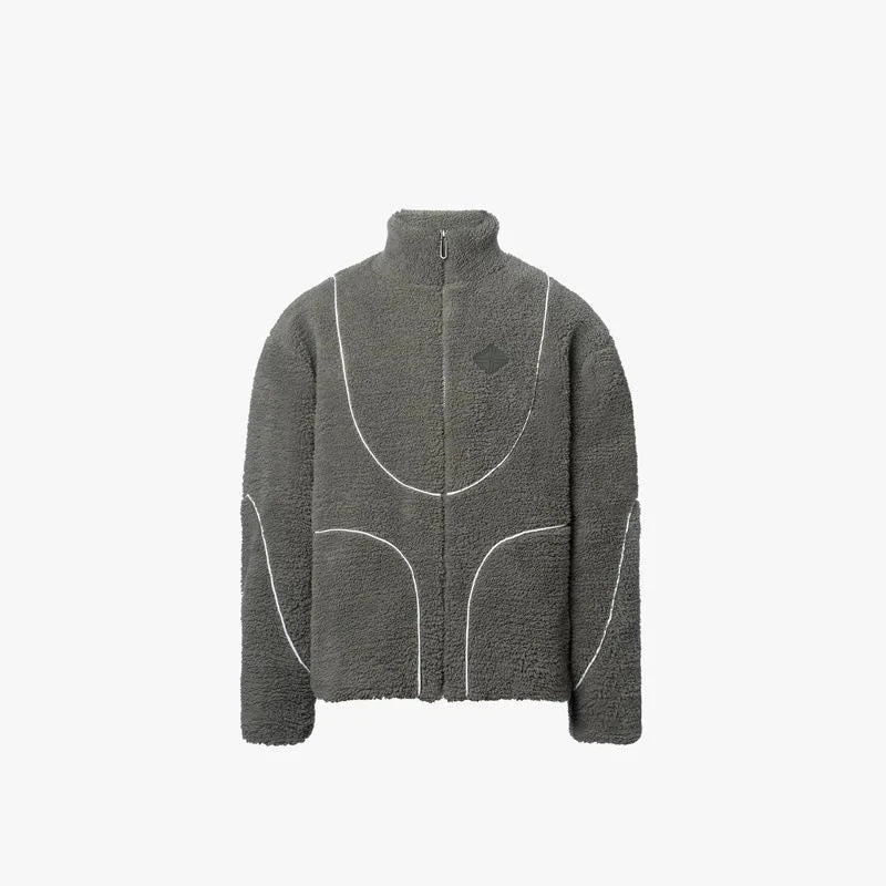 Trendy Blocked Fleece Jacket for Men Women