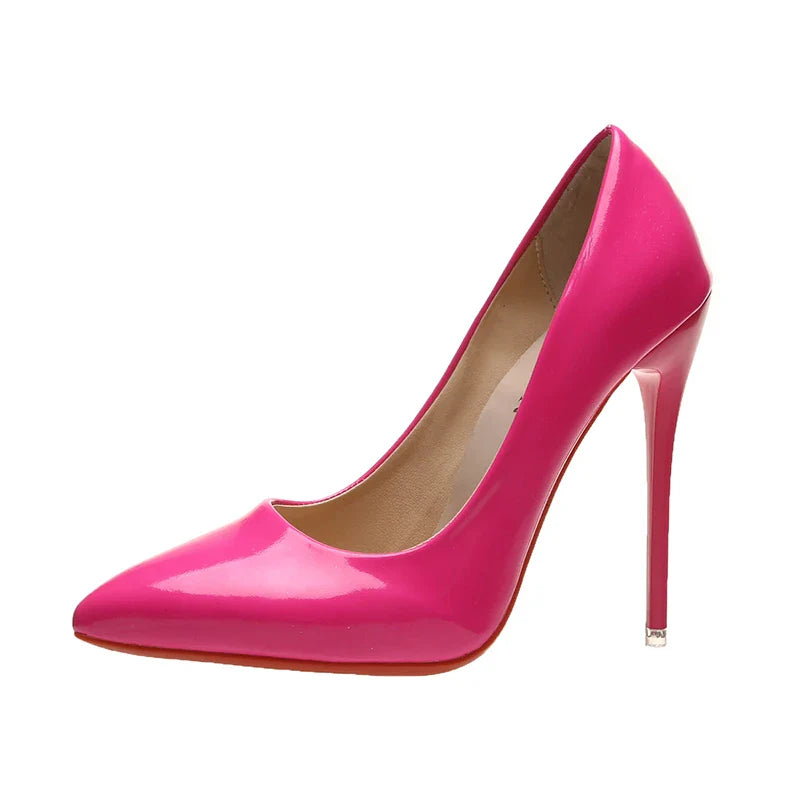 Ladies 5 Inch Glossy High Heel Shoes
