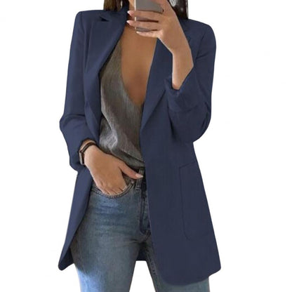 Relaxed Fit Open Front Jacket for Women