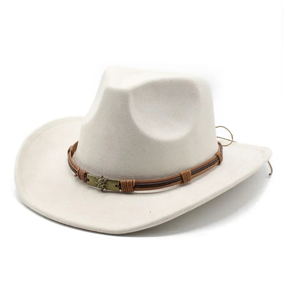 Classic Cowboy Felt Hat with Bull Design
