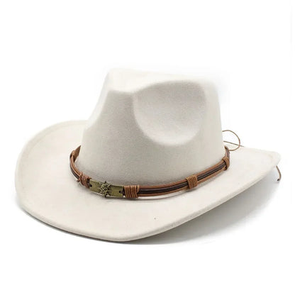 Classic Cowboy Felt Hat with Bull Design