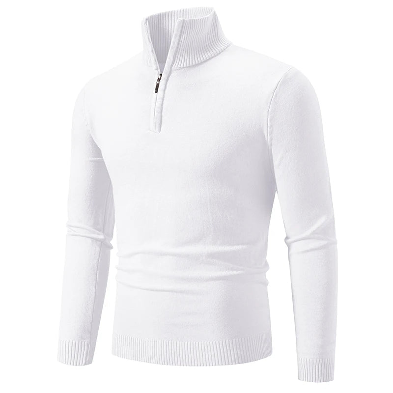 Cozy Men's Autumn Quarter Zip Fleece Sweater