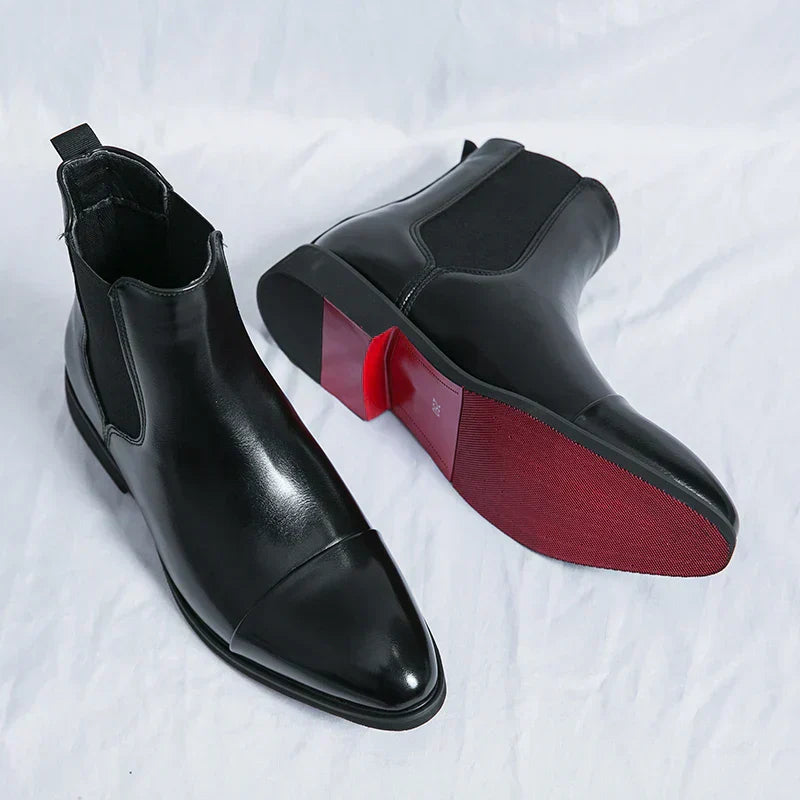 Men's Slip On Leather Chelsea Boots - VogeLuxe