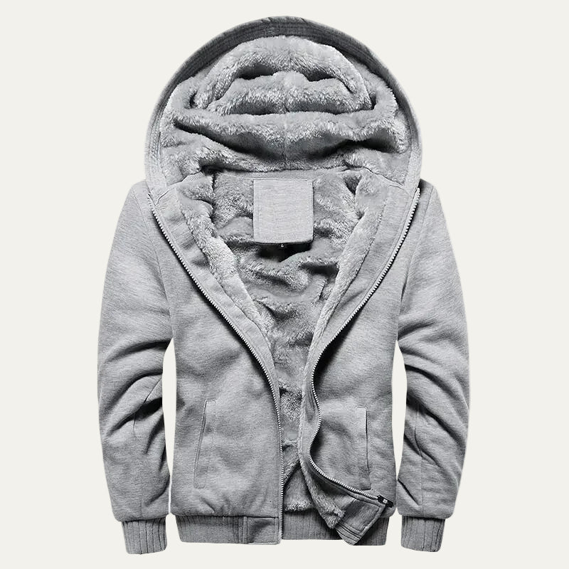 VogeLuxe | Men’s Thermal Fleece Lined Hooded Zip Jacket