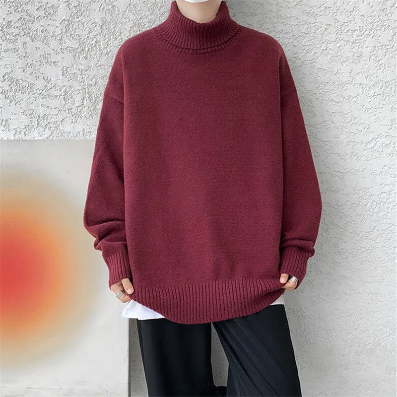 Cozy Mens Large Turtleneck Winter Sweater