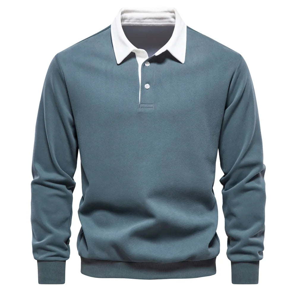 Comfortable Winter Knitted Polo Sweater