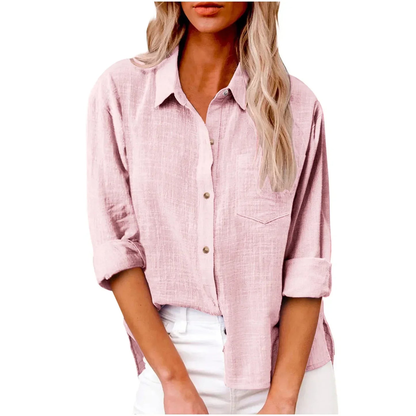 Ladies Classic Casual Linen Shirt
