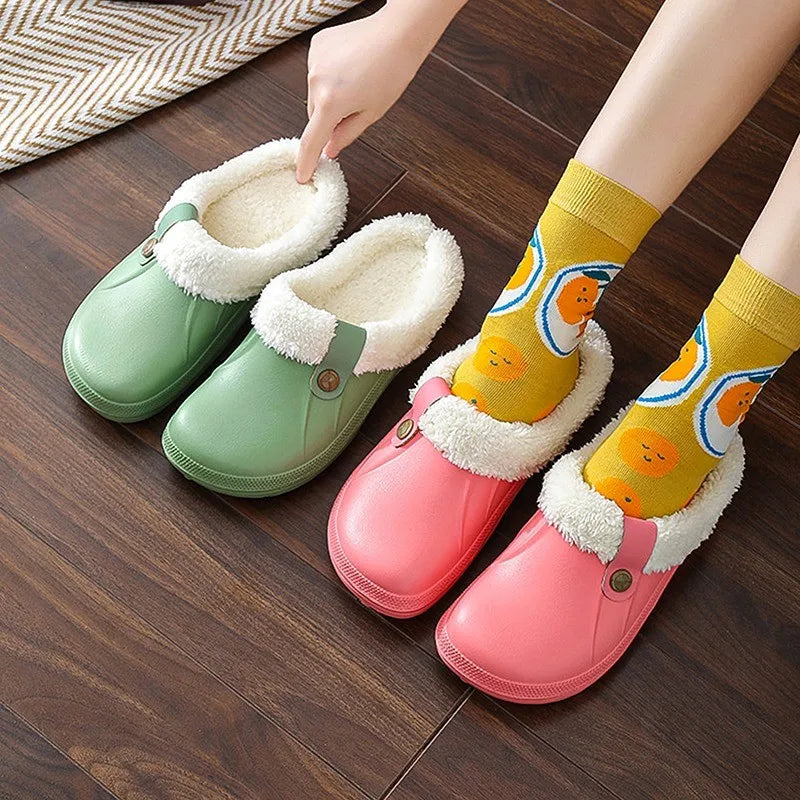 Cozy Foam Unisex Slippers – Warm Waterproof Indoor Outdoor Shoes - VogeLuxe