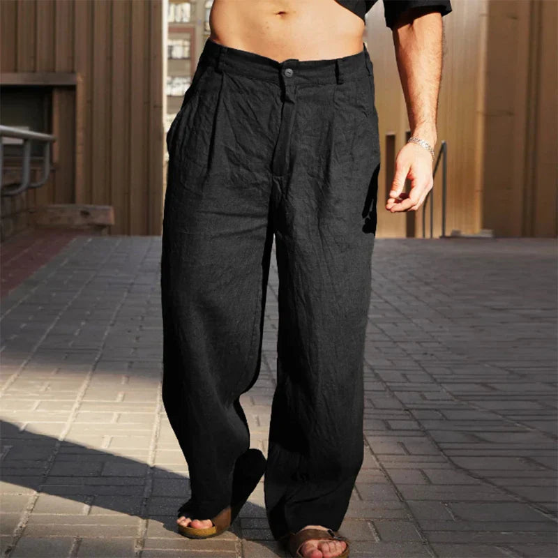 Comfortable Fit Mens Wide Leg Pants