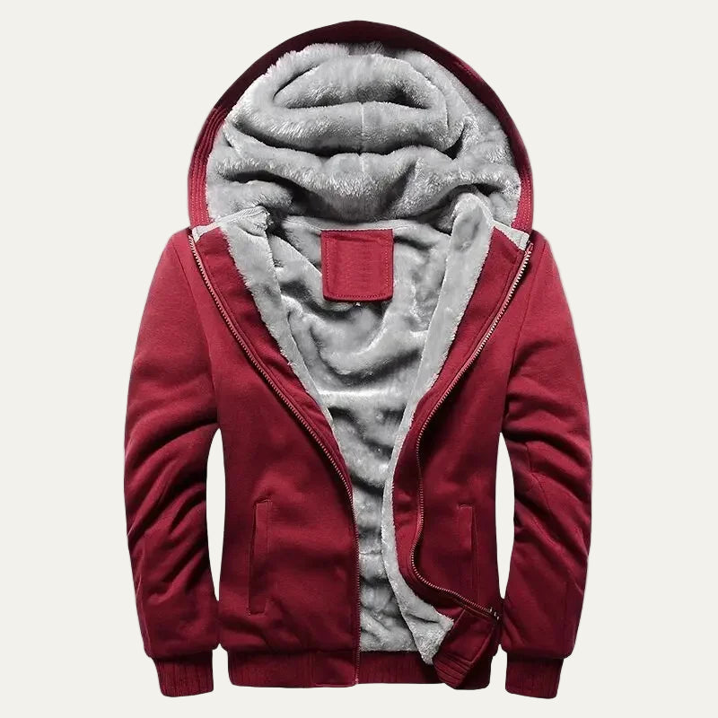 VogeLuxe | Men’s Thermal Fleece Lined Hooded Zip Jacket