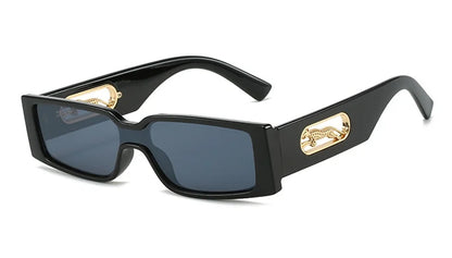Vintage Classic Rectangle Animal Print Shades