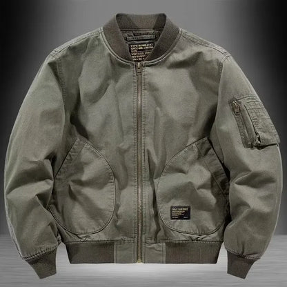 Casual Classic Cotton Bomber Jacket – Comfortable Urban Wear - VogeLuxe