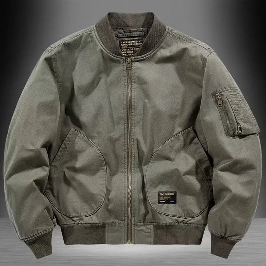 Casual Classic Cotton Bomber Jacket – Comfortable Street Style - BritishElegance