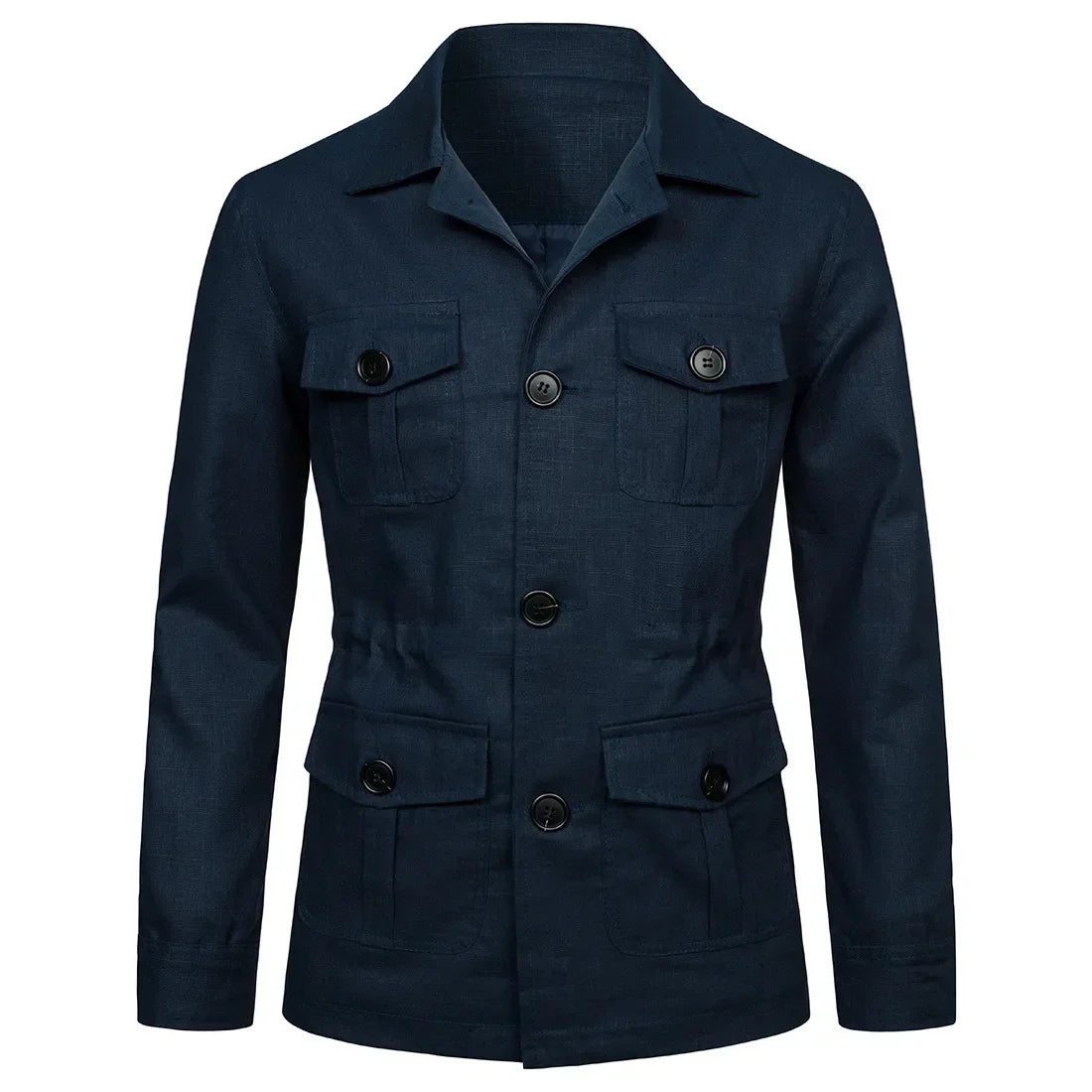 Classic Safari Style Cotton Jacket for Men
