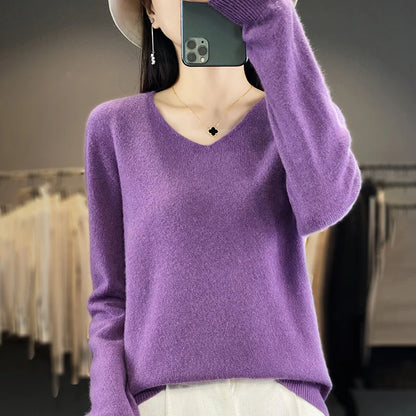 Soft Merino Wool V-Neck Sweater