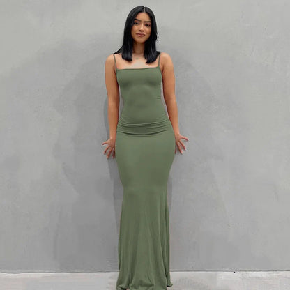 Elegant Halter Neck Evening Maxi Dress