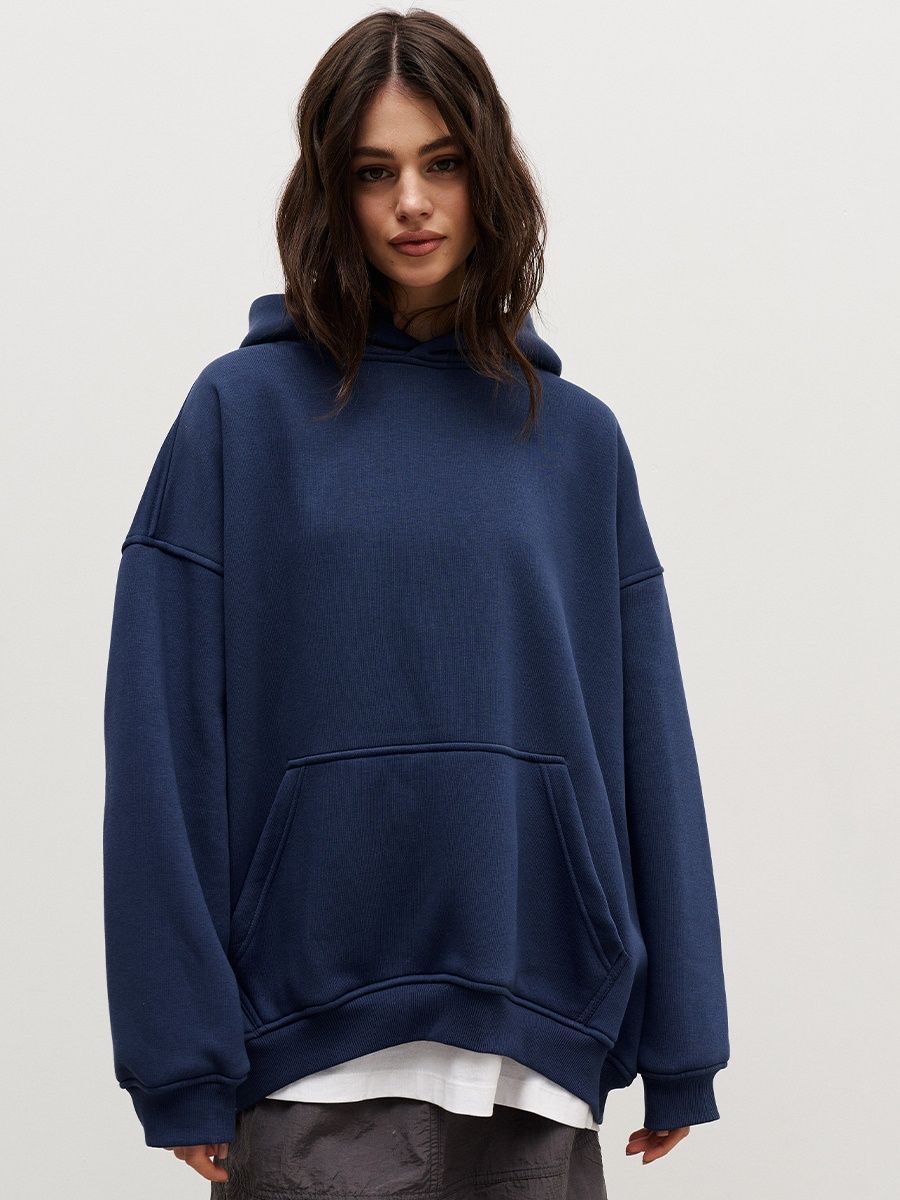 Cozy Women's Large Hooded Sweatshirt with Pockets