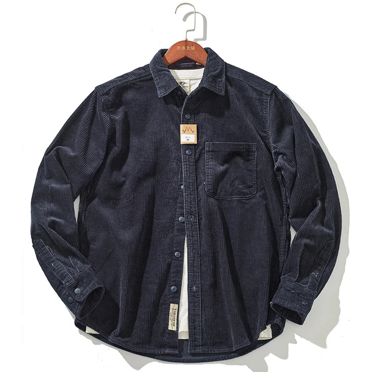 Warm Corduroy Mens Jacket - Fitted Winter Coat