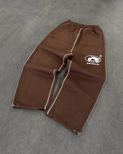 Casual Graphic Embroidered Jogger Pants