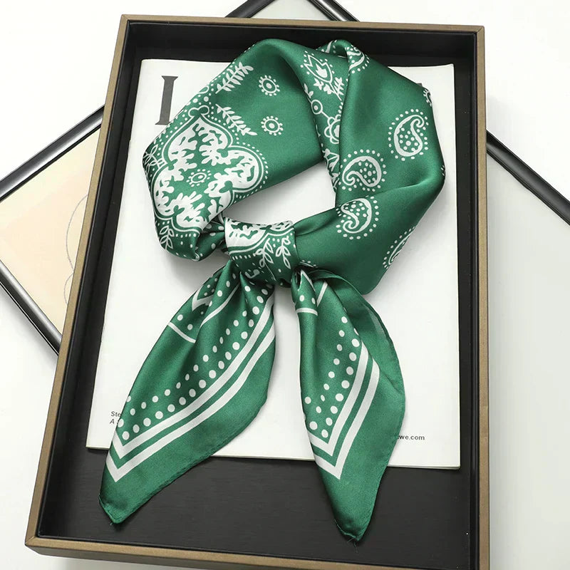 Soft Plaid Scarf for Women Neck Hair Accessory