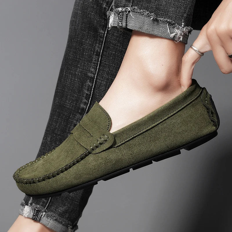 Stylish Leather Men's Slip On Shoes - VogeLuxe