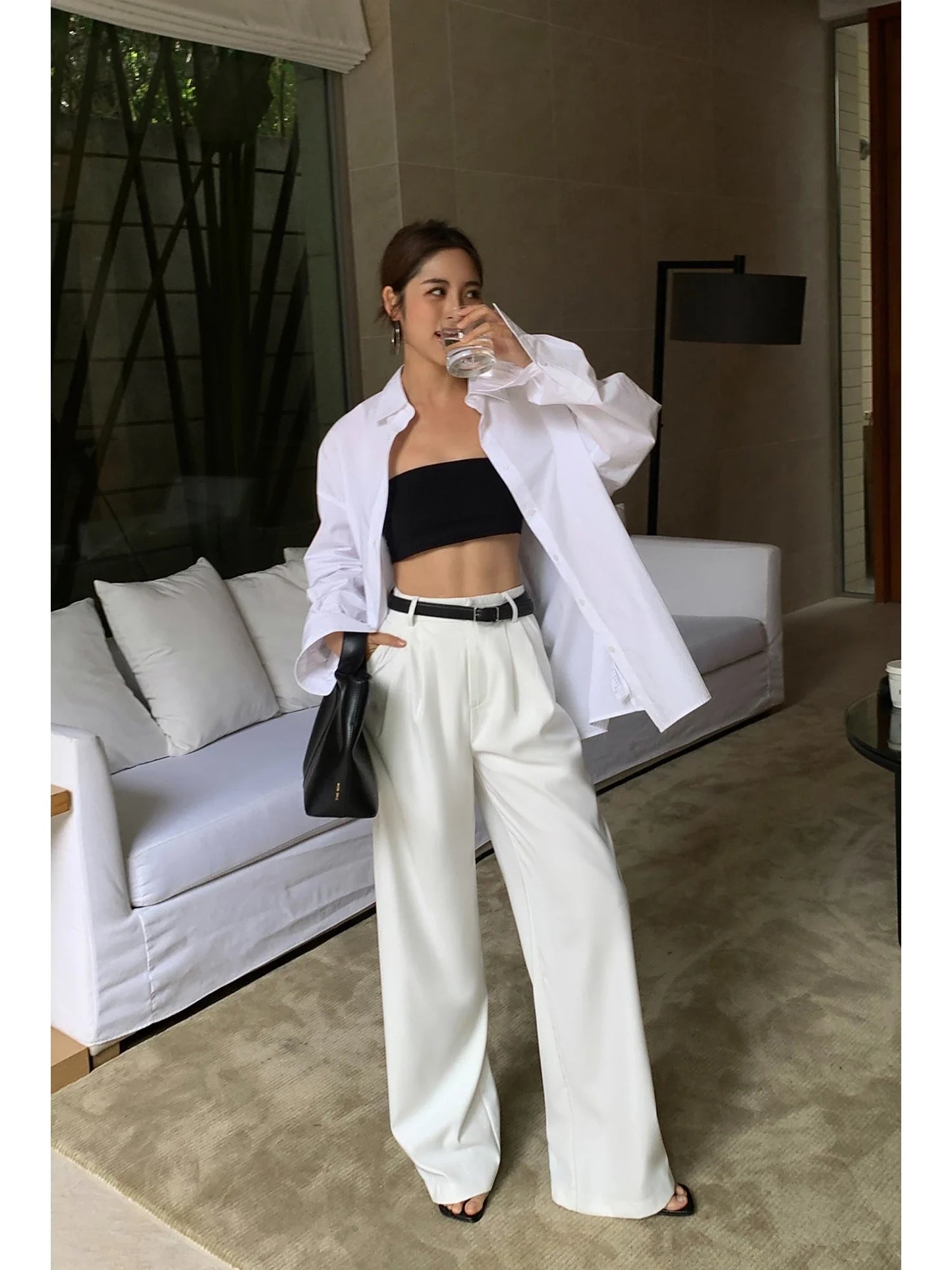 Fashionable Women's Wide Leg Work Pants