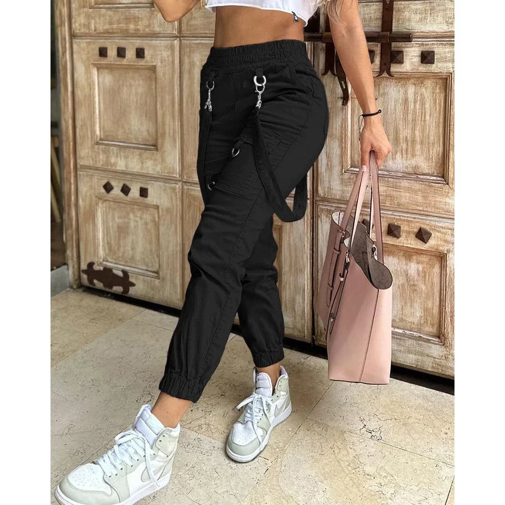 Comfortable Women's Casual Wide Leg Cargo Pants