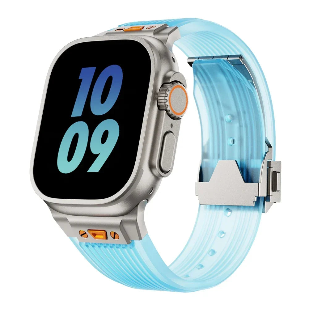 Flexible Clear Apple Watch Silicon Strap Daily Wear - VogeLuxe