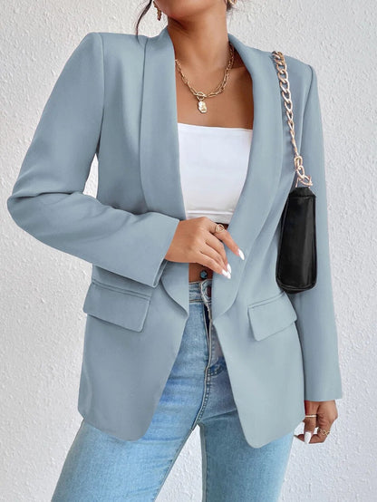 Stylish Fit Open Front Women's Blazer with Pockets