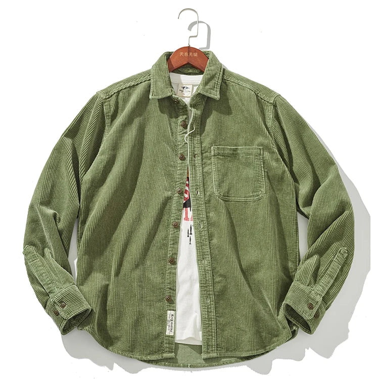 Warm Corduroy Mens Jacket - Fitted Winter Coat